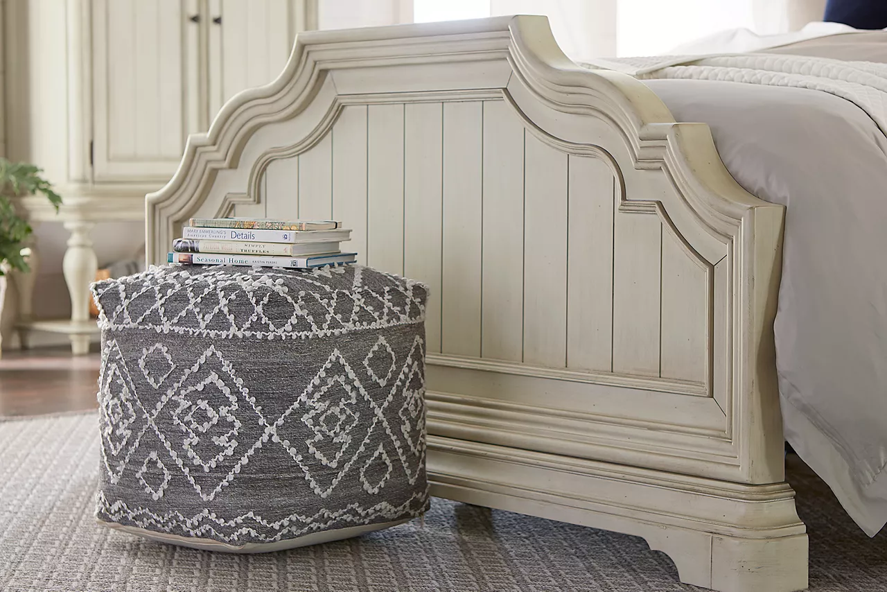 Veranda Bed closeup of the Footboard in a room scene.
